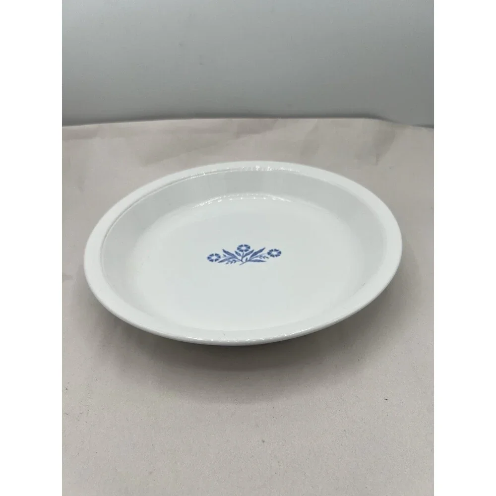 Vintage Corning Ware Blue Cornflower 9.75 in Pie Plate Baking Dish P-309 USA